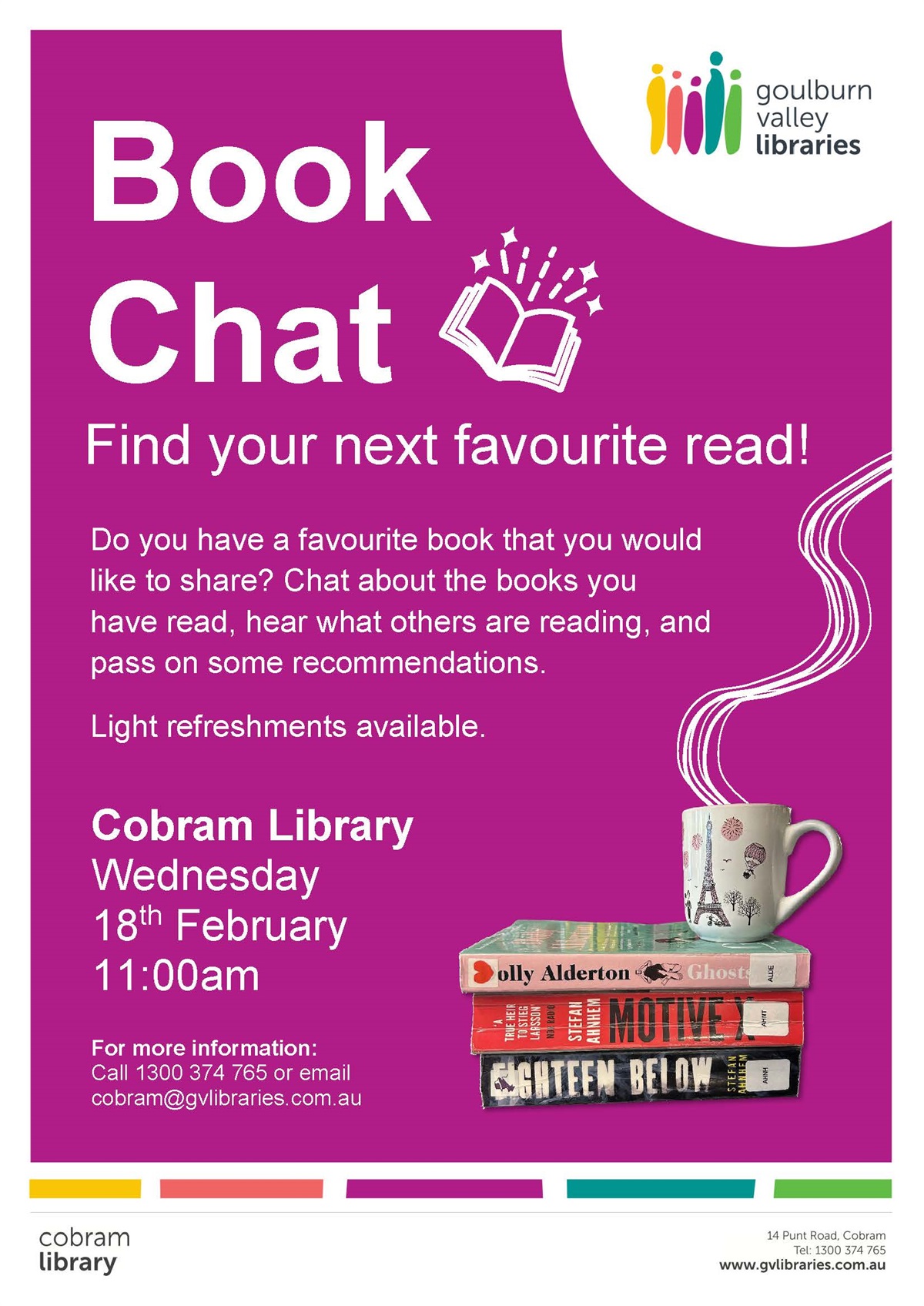 Cobram Library- Book Chat Moira Shire