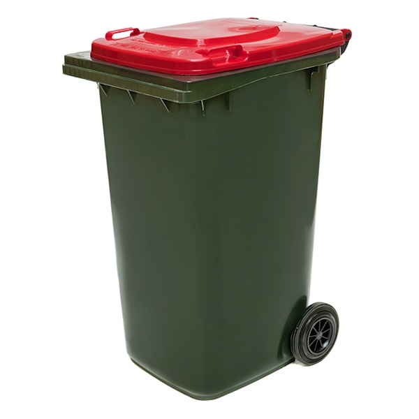 赤のゴミ箱の蓋：一般廃棄物