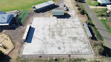 Katamatite netball courts slab complete