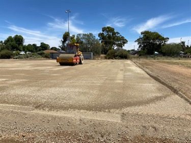 Katamatite netball Courts progress