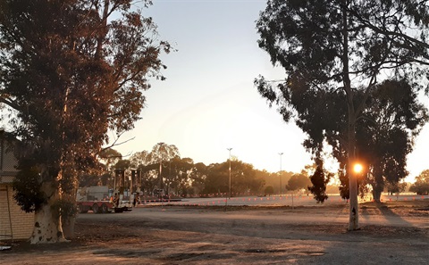 Yarrawonga Showground Car Park works begins.jpg