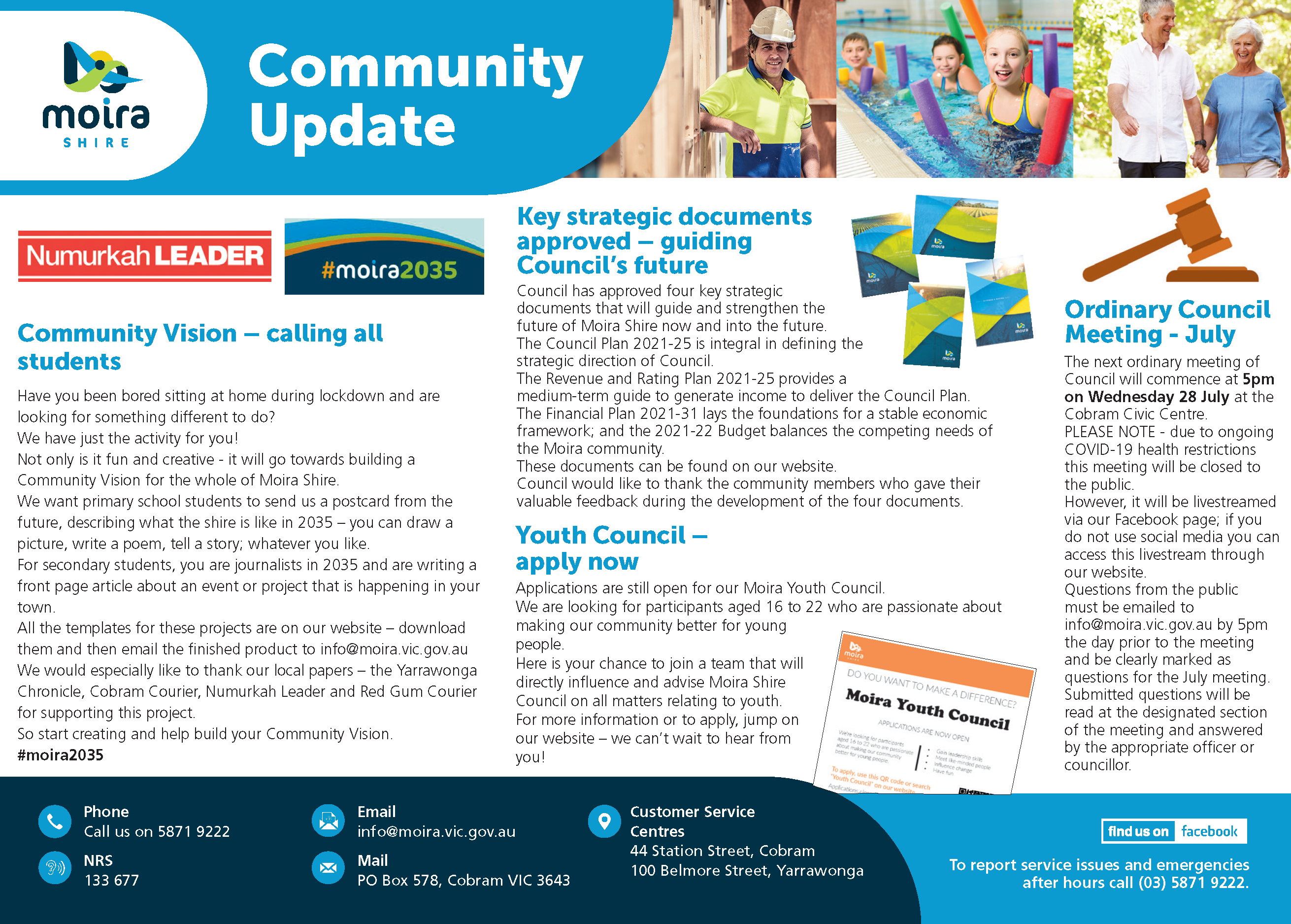 Corporate Advert published in Numurkah Leader 28 July 2021