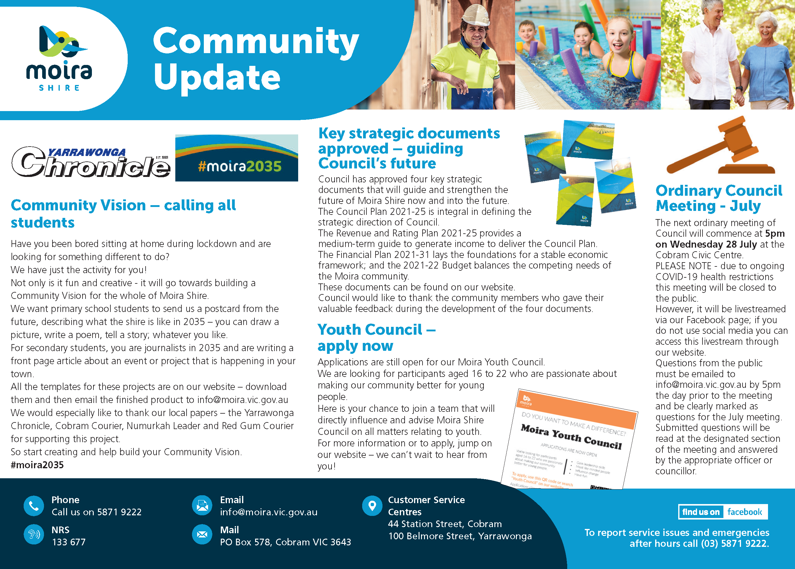 Corporate Advert published Yarrawonga Chronicle 28 July 2021